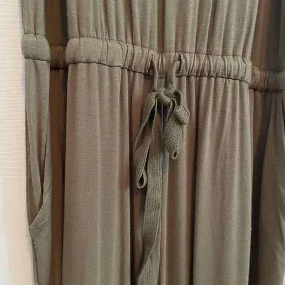 Aerie Soft Racerback Tank Jumpsuit In Olive Green - Picture 5 of 5